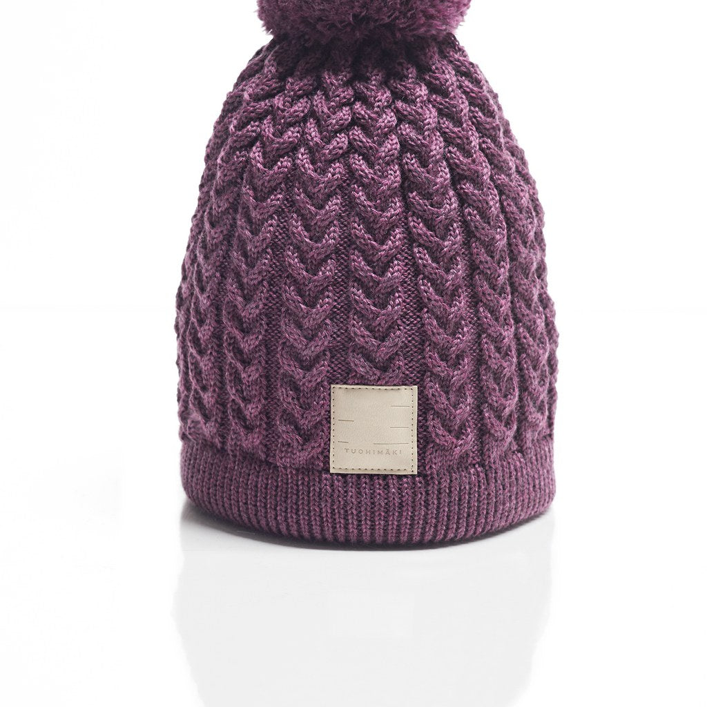 KATRI palmikkoneulos merinopipo puuvillavuorilla