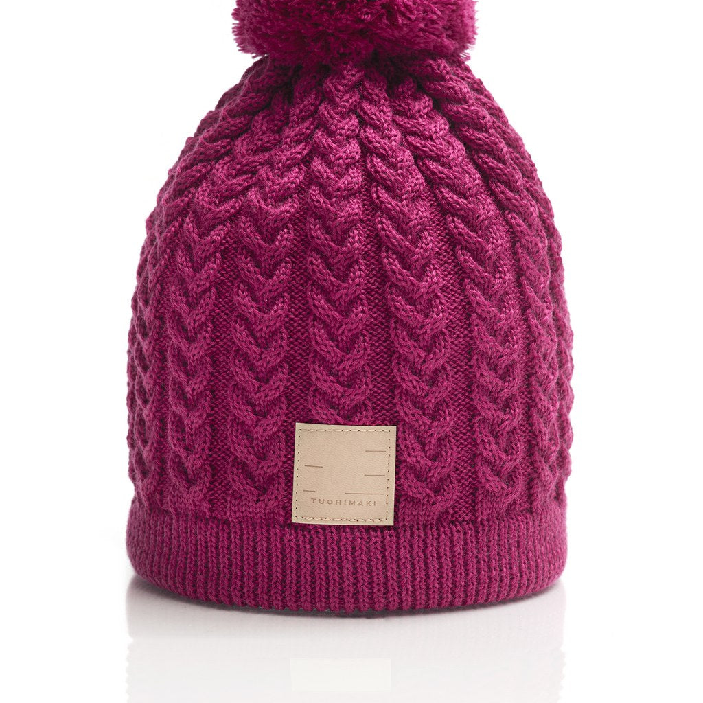 KATRI palmikkoneulos merinopipo puuvillavuorilla