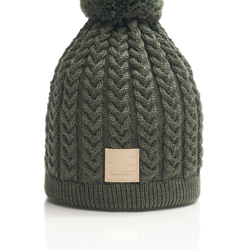 KATRI palmikkoneulos merinopipo puuvillavuorilla